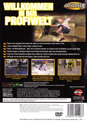 Tony Hawk's Pro Skater 3 (Japan) box cover back